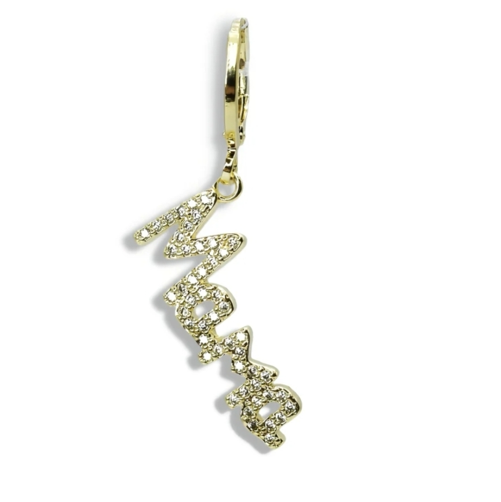Treasure Jewels Mama Crystal Charm Gold Pave NWT